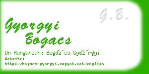 gyorgyi bogacs business card